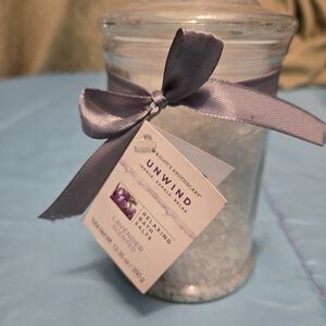 Wright's Apothecary Lavender Bath Salts Crystals in Glass Jar 12.35 Oz - NEW